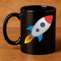 Rocket 11oz C Handle Ceramic Mug