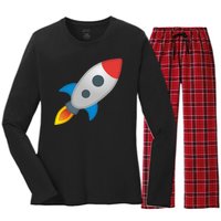 Rocket Women's Long Sleeve Flannel Pajama Set 