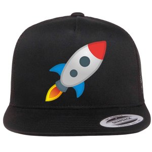 Rocket Flat Bill Trucker Hat