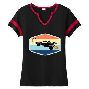 Rocket Socceer Car Badge Ladies Halftime Notch Neck Tee