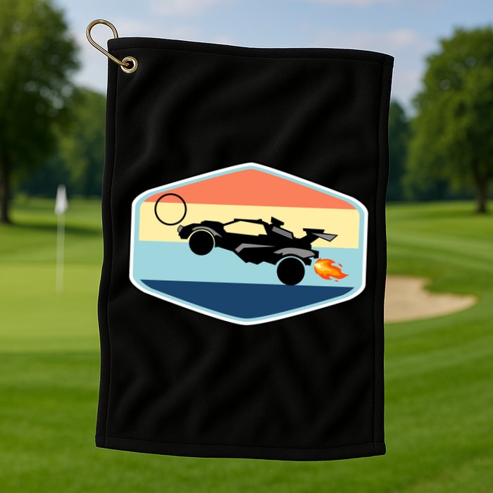 Rocket Socceer Car Badge Golf Towel