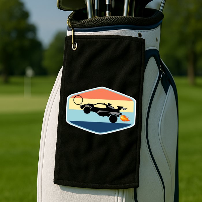 Rocket Socceer Car Badge Golf Towel