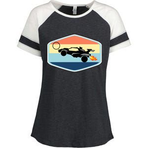 Rocket Socceer Car Badge Enza Ladies Jersey Colorblock Tee