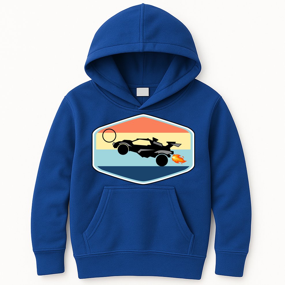 Rocket Socceer Car Badge Kids Hoodie