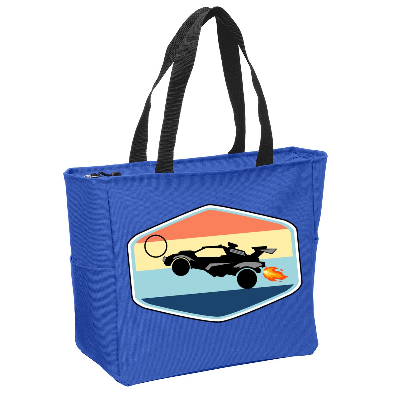 Rocket Socceer Car Badge Zip Tote Bag