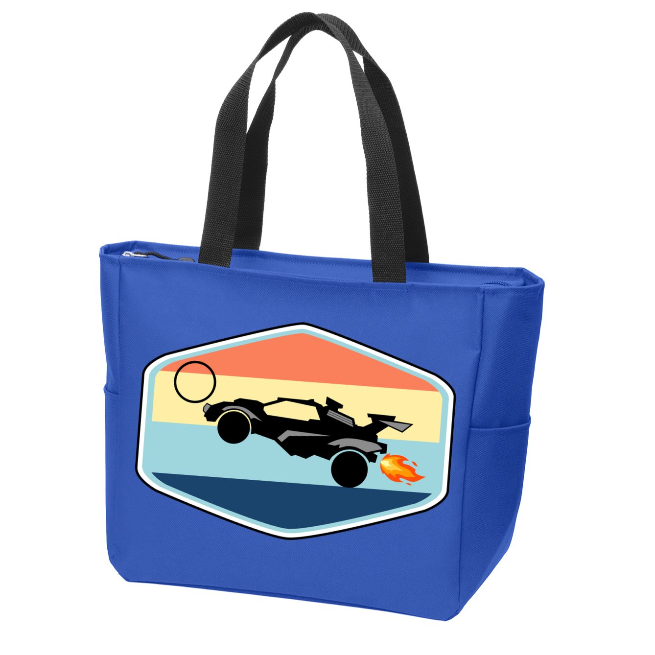 Rocket Socceer Car Badge Zip Tote Bag