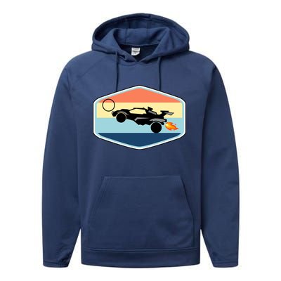 Rocket Socceer Car Badge Performance Fleece Hoodie