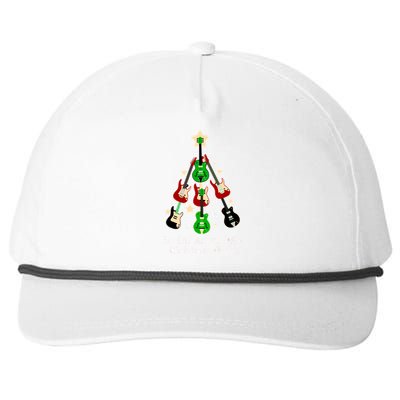 Rockin' Around the Christmas Tree Funny Guitar Snapback Five-Panel Rope Hat