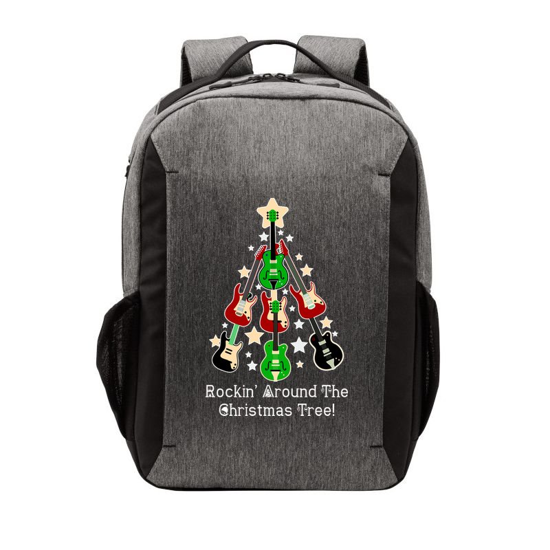 Rockin' Around the Christmas Tree Funny Guitar Vector Backpack