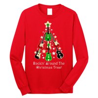 Rockin' Around the Christmas Tree Funny Guitar Long Sleeve Shirt