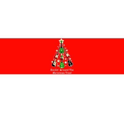 Rockin' Around the Christmas Tree Funny Guitar Bumper Sticker