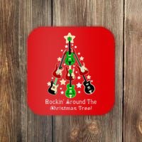 Rockin' Around the Christmas Tree Funny Guitar Coaster