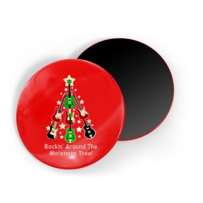 Rockin' Around the Christmas Tree Funny Guitar Magnet