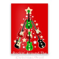 Rockin' Around the Christmas Tree Funny Guitar Poster