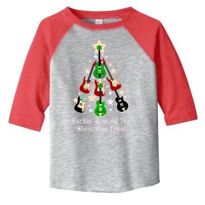 Rockin' Around the Christmas Tree Funny Guitar Toddler Fine Jersey T-Shirt