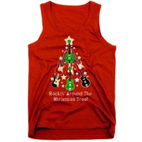 Rockin' Around the Christmas Tree Funny Guitar Tank Top