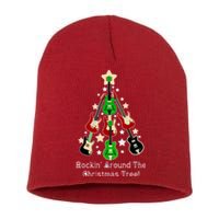 Rockin' Around the Christmas Tree Funny Guitar Short Acrylic Beanie