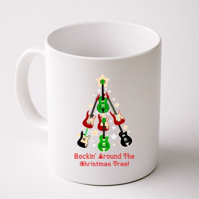 Rockin' Around the Christmas Tree Funny Guitar Coffee Mug