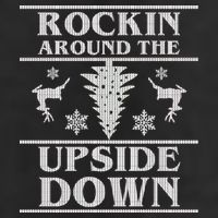 Rockin Around The Upside Down Ugly Christmas Adult Drive Performance Visor