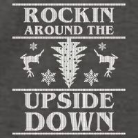 Rockin Around The Upside Down Ugly Christmas Vector Backpack