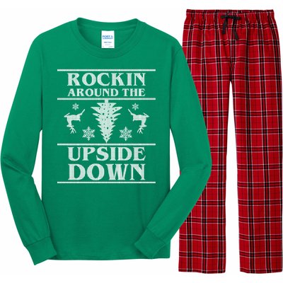 Rockin Around The Upside Down Ugly Christmas Long Sleeve Pajama Set