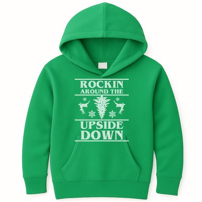 Rockin Around The Upside Down Ugly Christmas Kids Hoodie