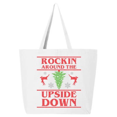 Rockin Around The Upside Down Ugly Christmas 25L Jumbo Tote