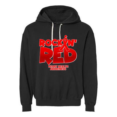 Rockin Red Heart Health Awareness Garment-Dyed Fleece Hoodie