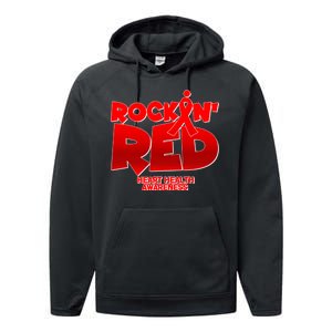 Rockin Red Heart Health Awareness Performance Fleece Hoodie