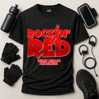 Rockin Red Heart Health Awareness Cooling Performance Crew T-Shirt