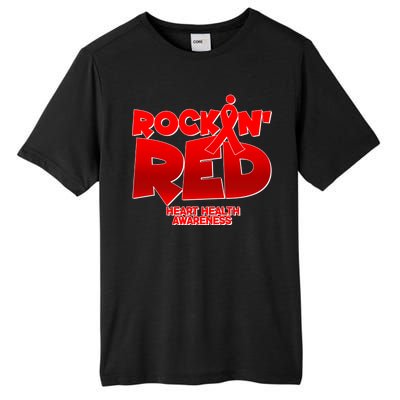 Rockin Red Heart Health Awareness Tall Fusion ChromaSoft Performance T-Shirt