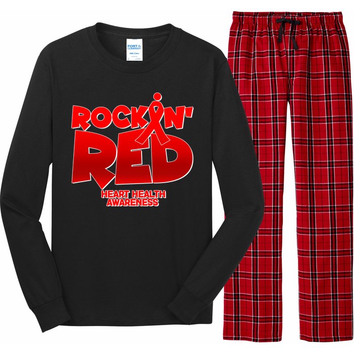 Rockin Red Heart Health Awareness Long Sleeve Pajama Set