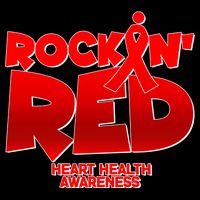Rockin Red Heart Health Awareness Flat Bill Trucker Hat