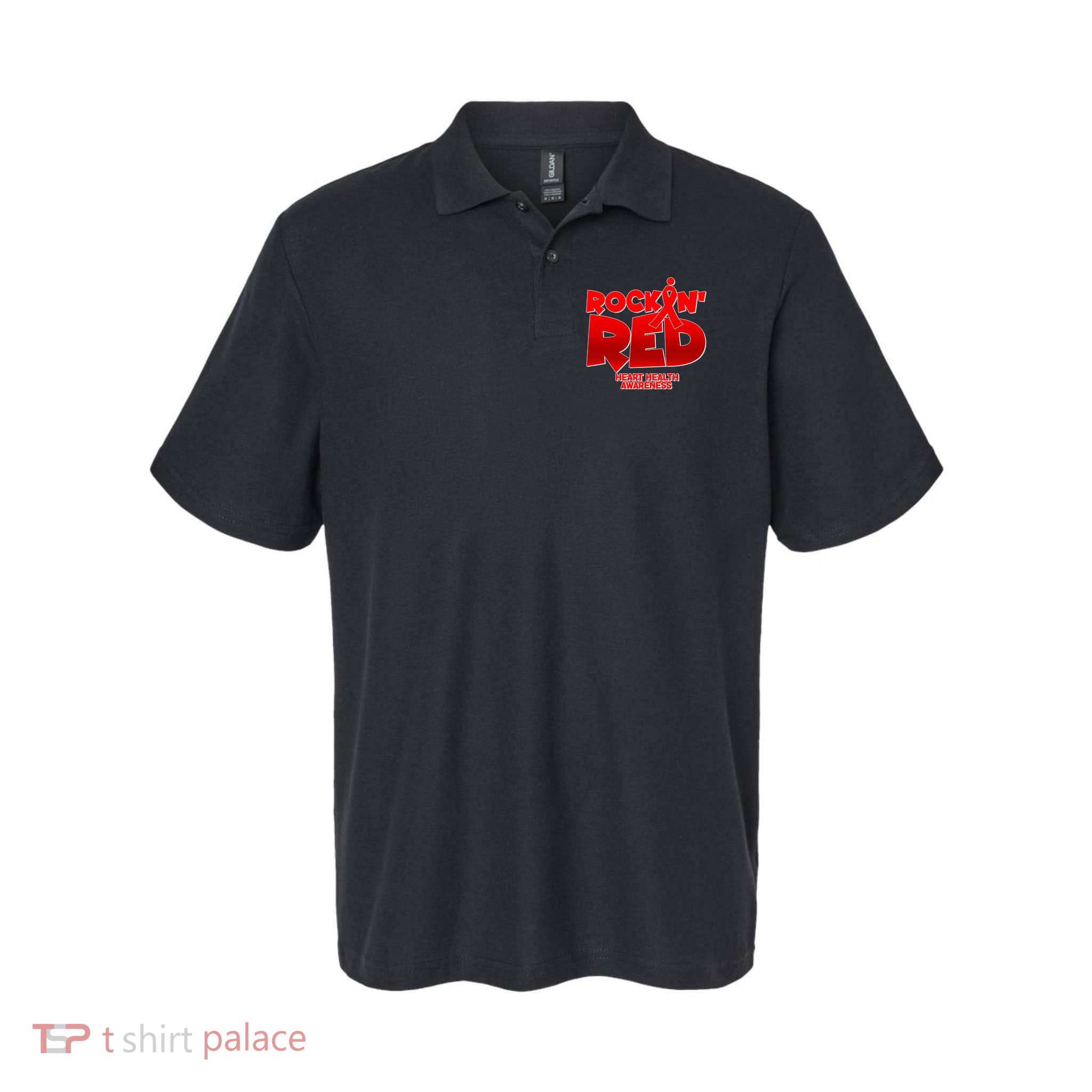 Rockin Red Heart Health Awareness Polo