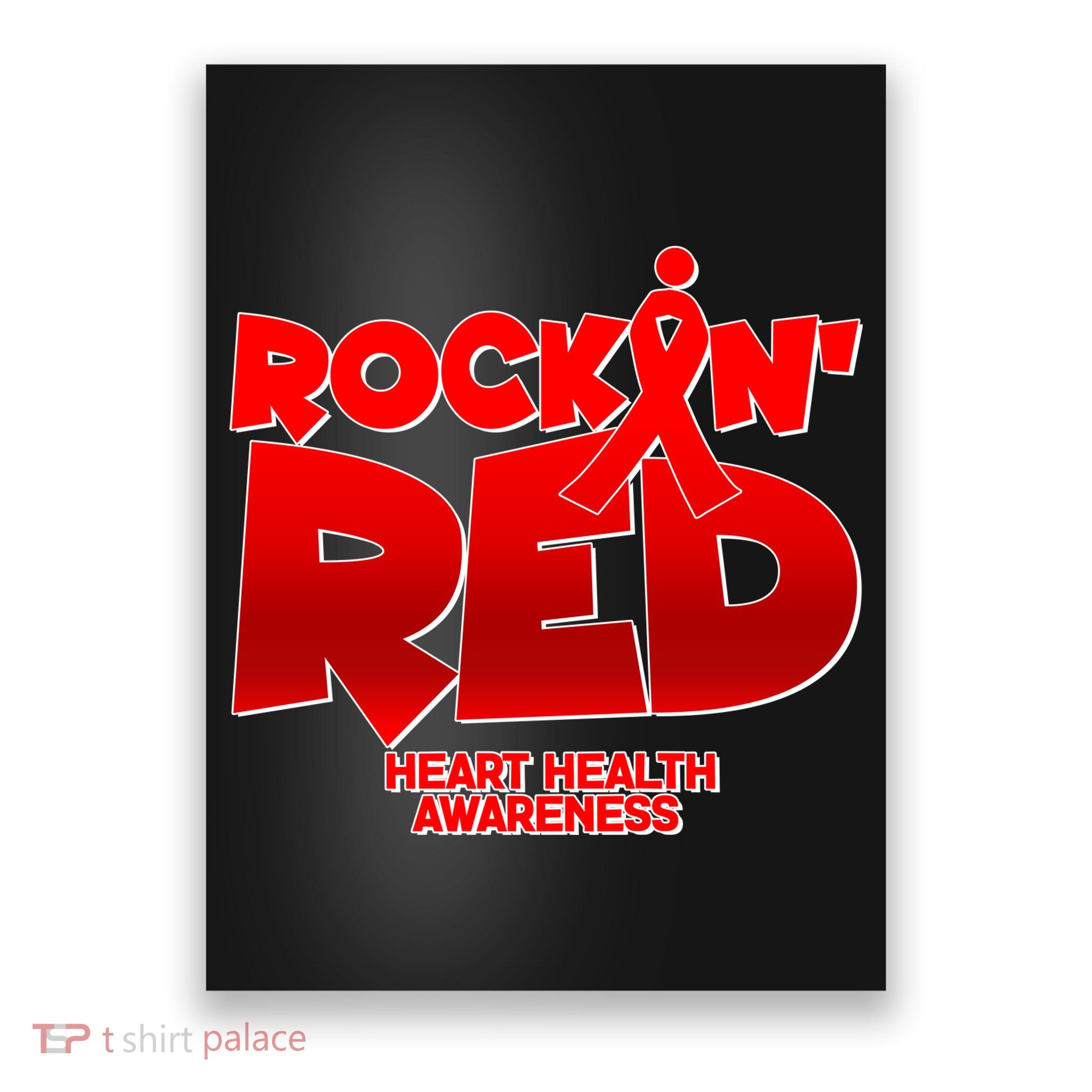 Rockin Red Heart Health Awareness Poster