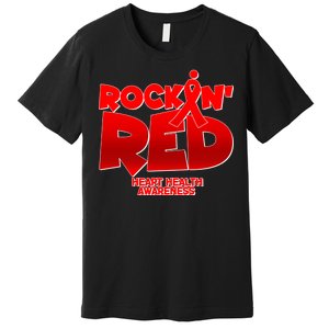 Rockin Red Heart Health Awareness Premium T-Shirt