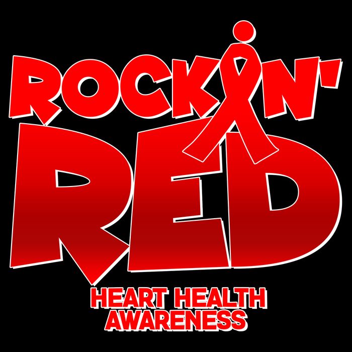 Rockin Red Heart Health Awareness Baby Bodysuit