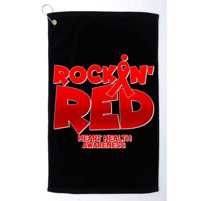 Rockin Red Heart Health Awareness Platinum Collection Golf Towel