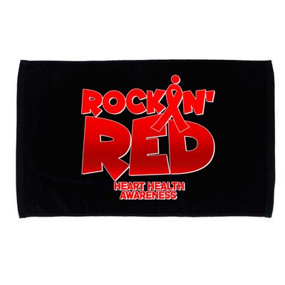 Rockin Red Heart Health Awareness Microfiber Hand Towel