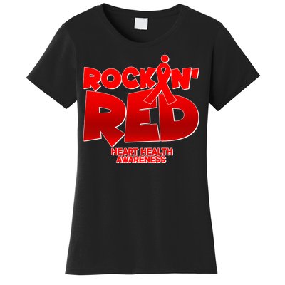 Rockin Red Heart Health Awareness Women's T-Shirt