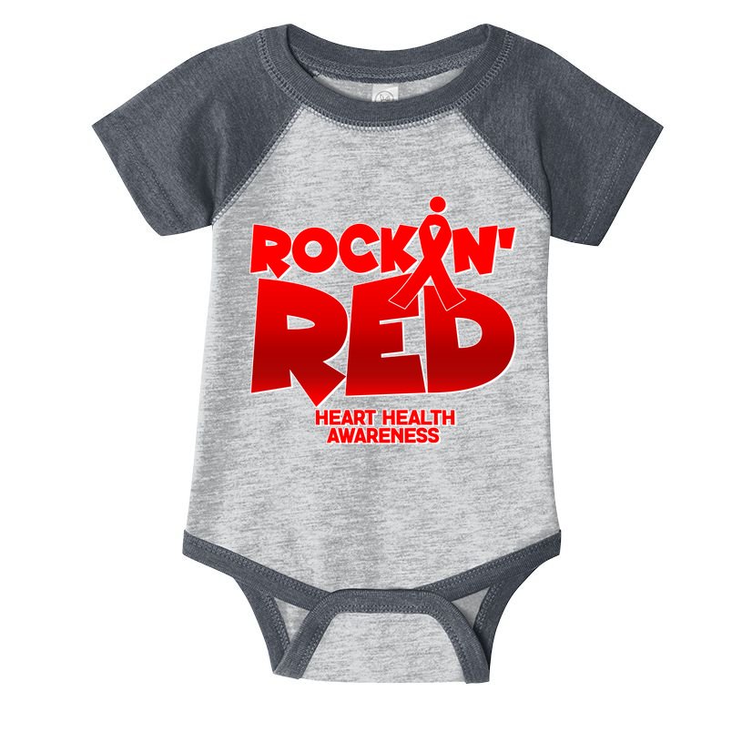 Rockin Red Heart Health Awareness Infant Baby Jersey Bodysuit