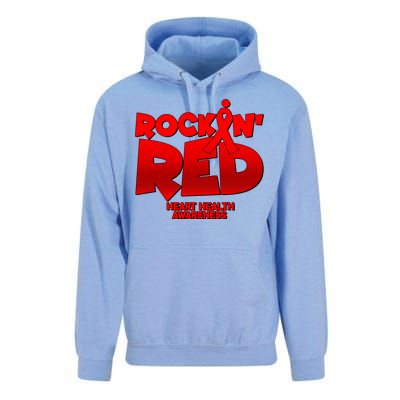 Rockin Red Heart Health Awareness Unisex Surf Hoodie