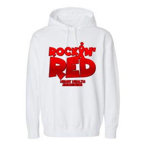 Rockin Red Heart Health Awareness Garment-Dyed Fleece Hoodie