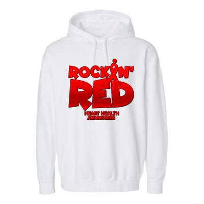 Rockin Red Heart Health Awareness Garment-Dyed Fleece Hoodie