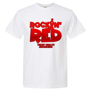 Rockin Red Heart Health Awareness Garment-Dyed Heavyweight T-Shirt