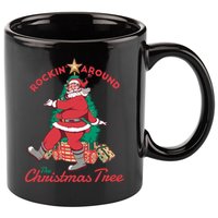 Rockin Santa 11oz C Handle Ceramic Mug