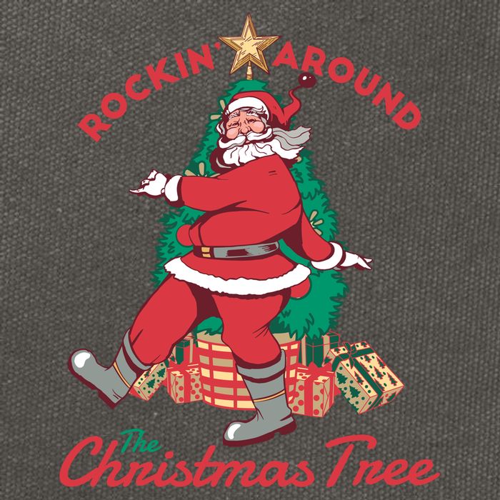 Rockin Santa Cotton Canvas Backpack