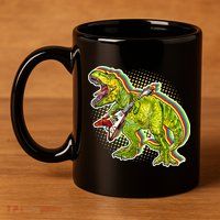 Rockin T-Rex 11oz C Handle Ceramic Mug