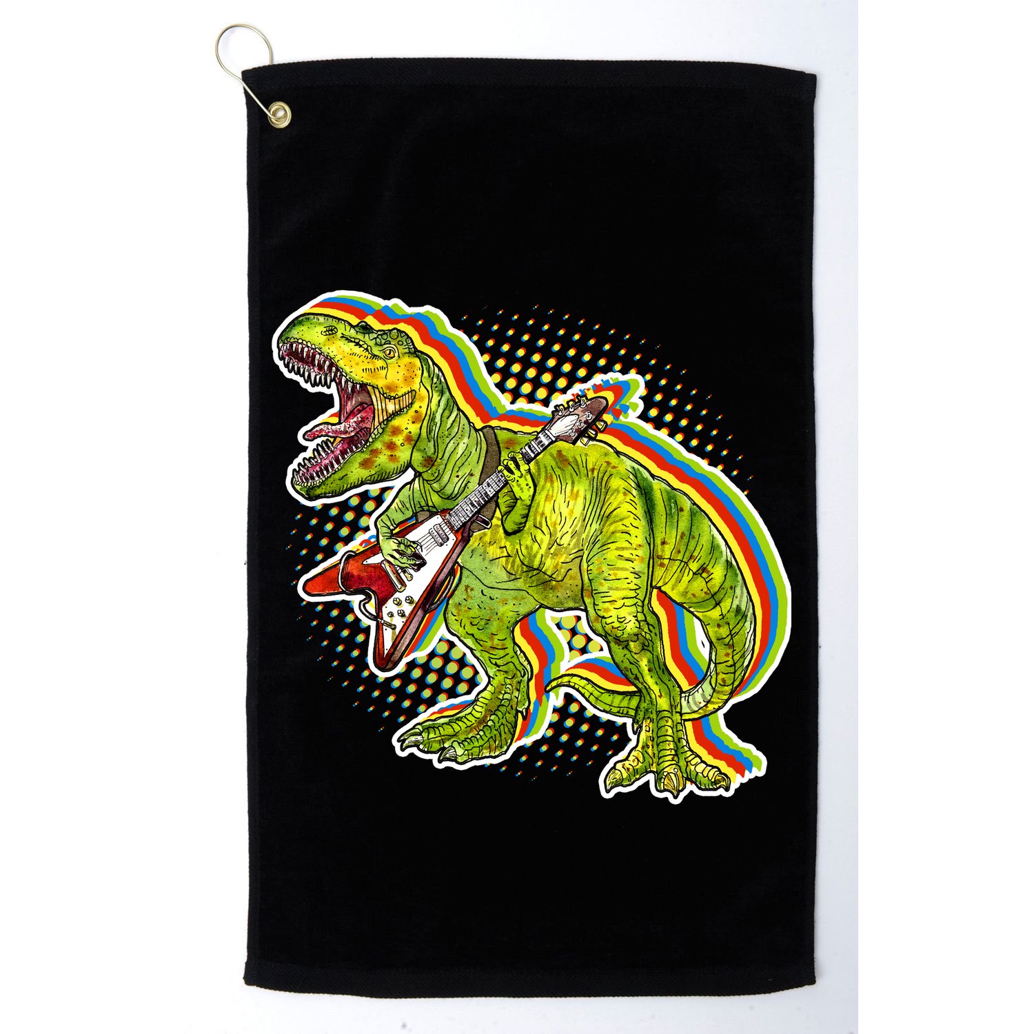Rockin T-Rex Golf Towel