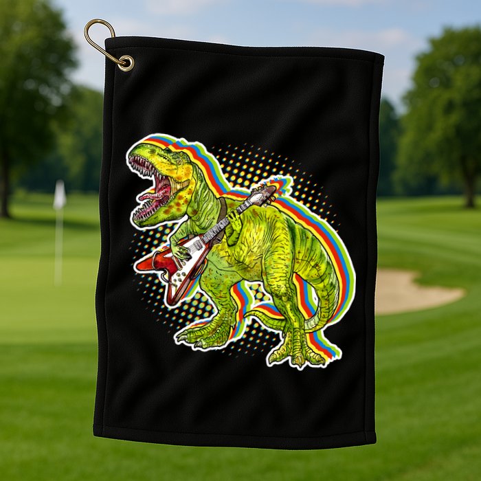 Rockin T-Rex Golf Towel